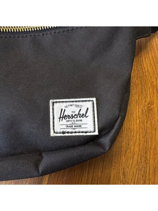 HERSCHEL SUPPLY CO. Settlement Hip Pack Black Waist Bag Adjustable Fanny Pack - Picture 3 of 12